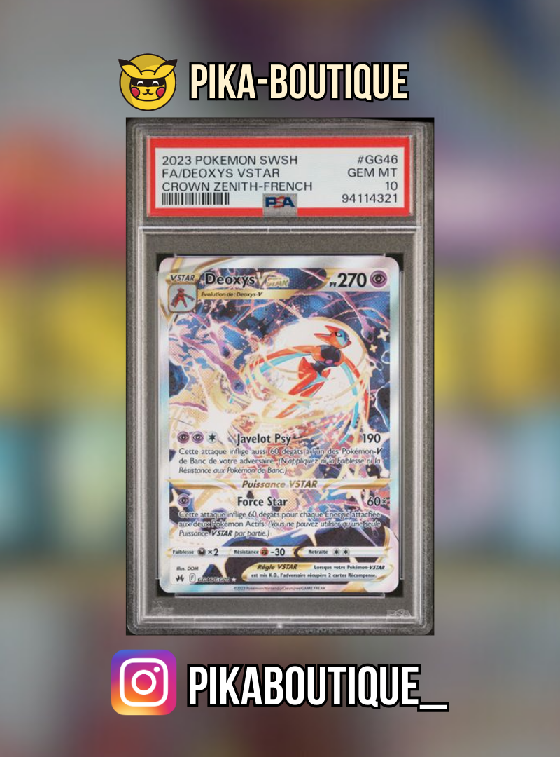 GG46 - PSA10 DEOXYS VSTAR - Carte gradée -