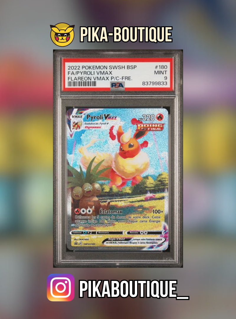 180 - PSA9 PYROLI VMAX - Carte gradée -