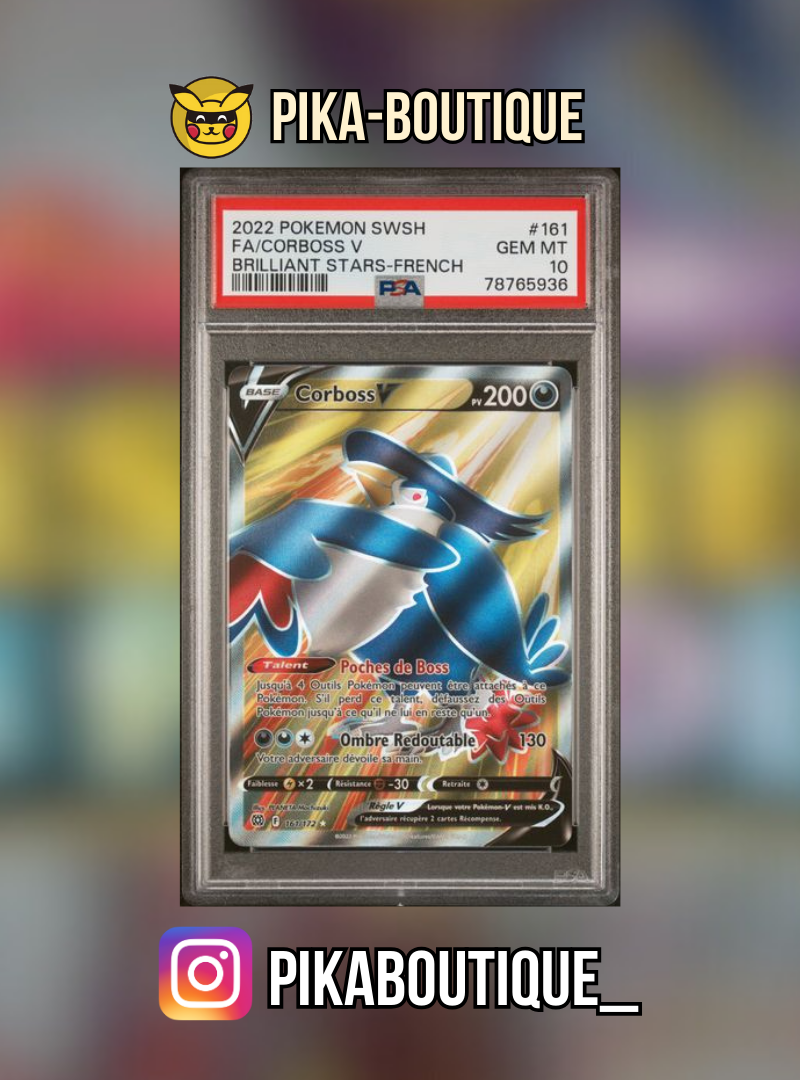 161 - PSA10 CORBOSS - Carte gradée -