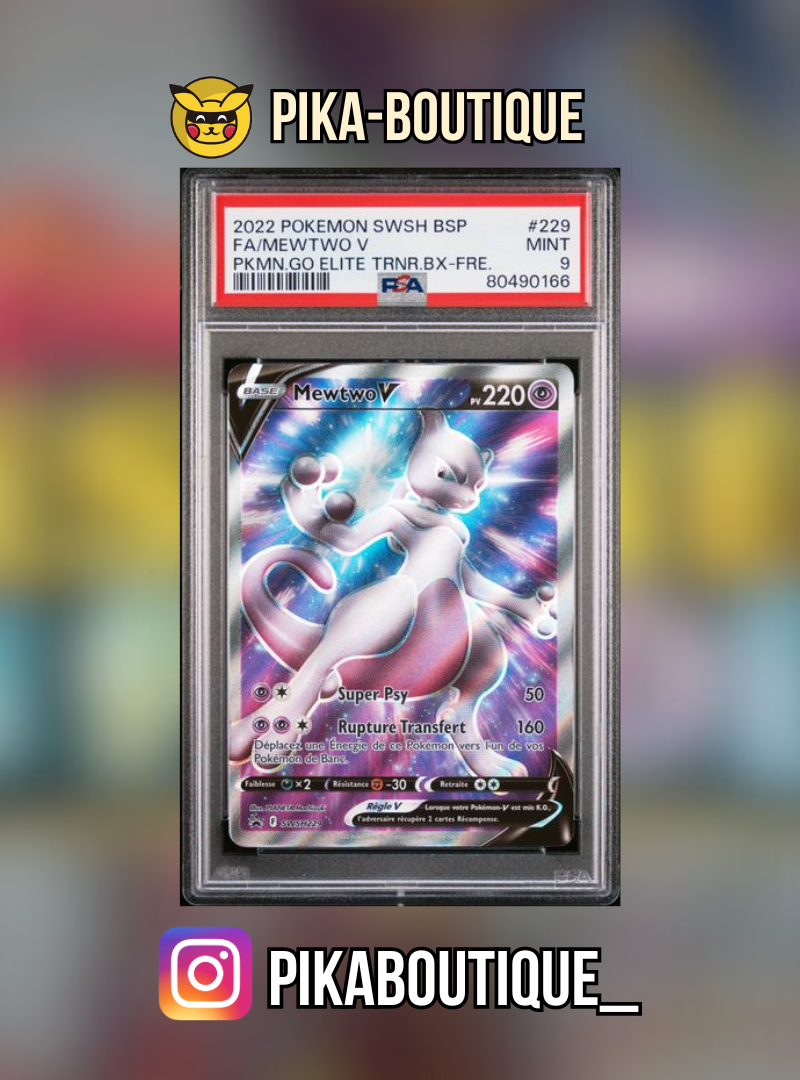 229 - PSA9 MEWTWO V - Carte gradée -