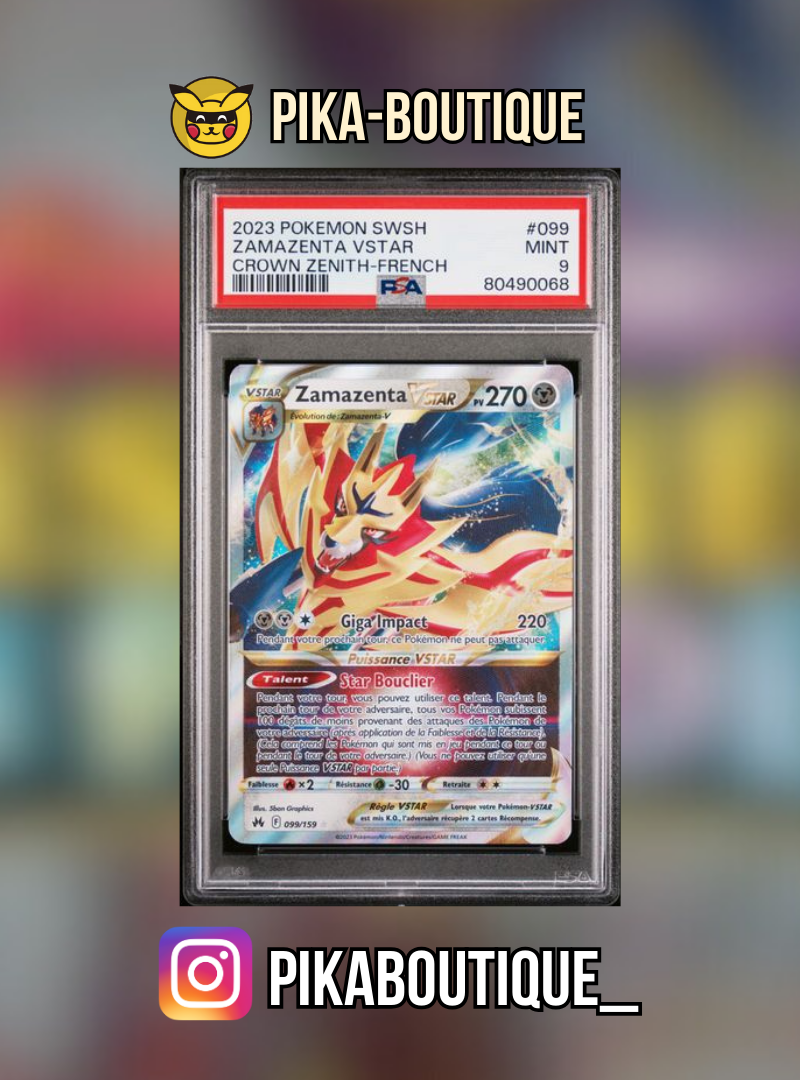 099 - PSA9 ZAMAZENTA - Carte gradée -