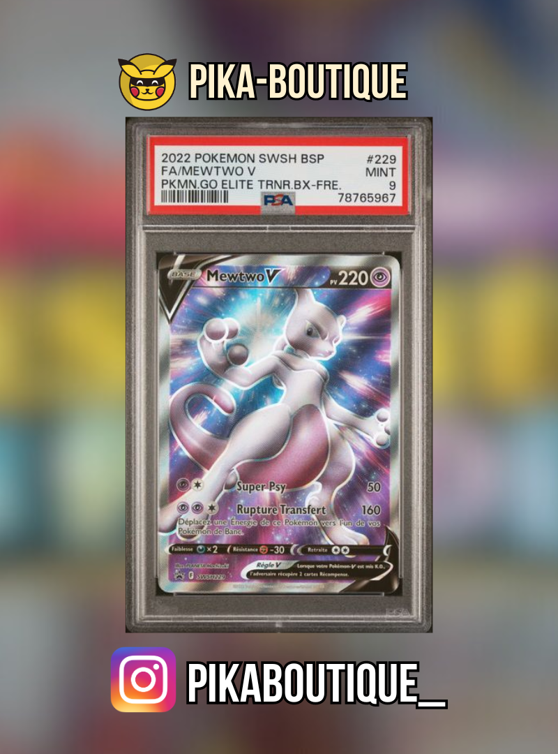229 - PSA9 MEWTWO V - Carte gradée -