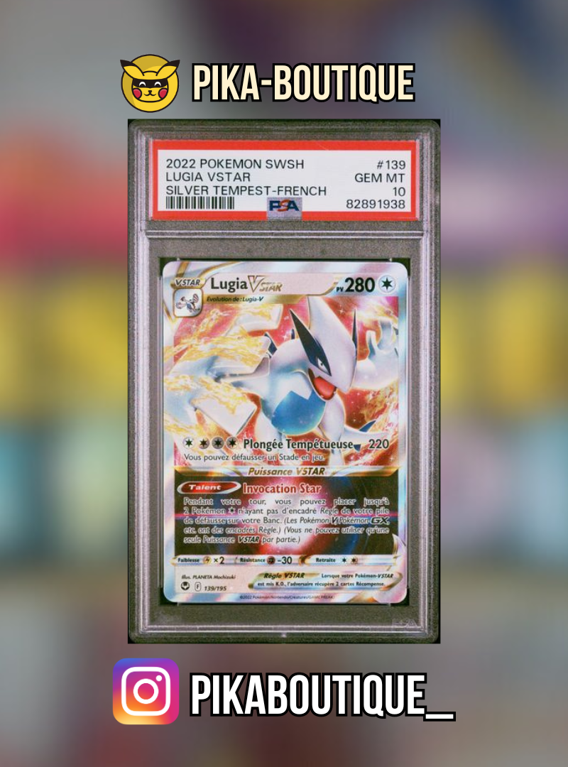 139 - PSA10 LUGIA VSTAR - Carte gradée -