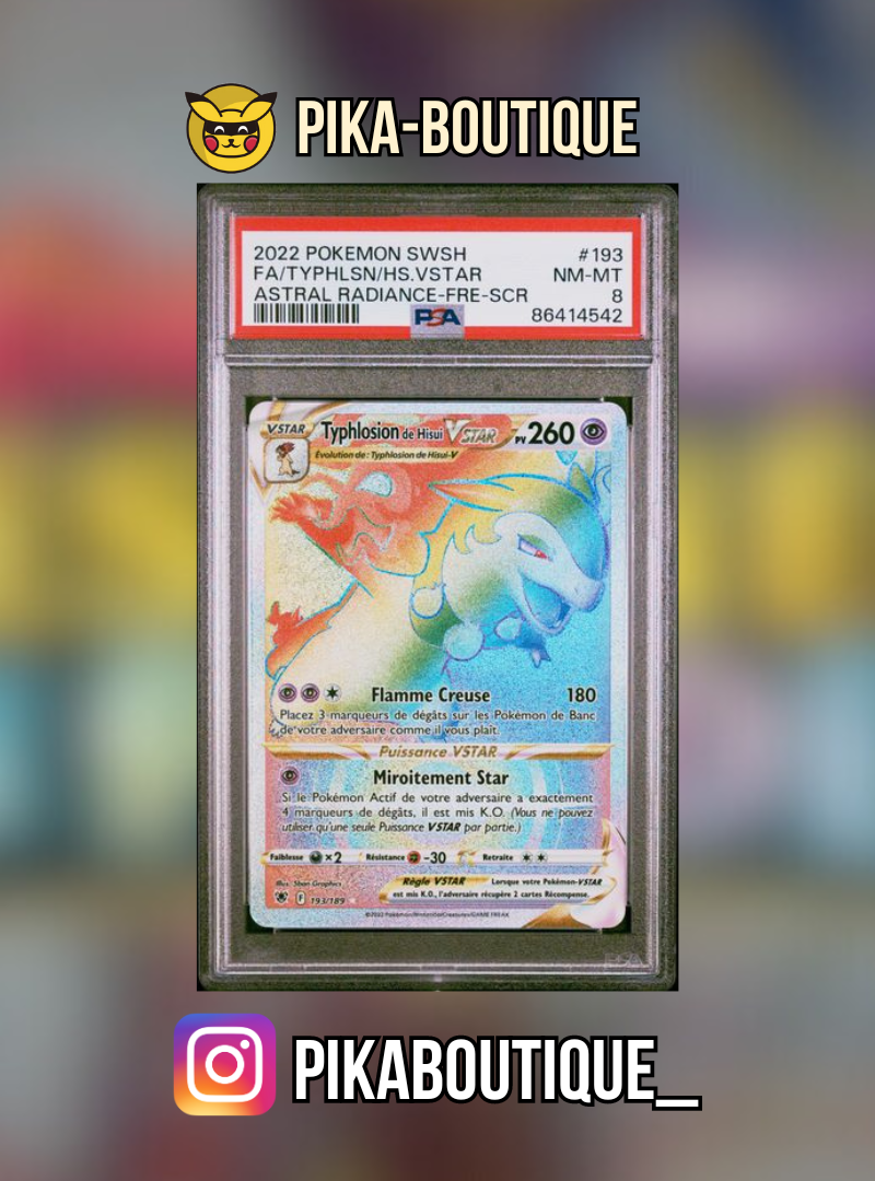 193 - PSA8 TYPHLOSION - Carte gradée -
