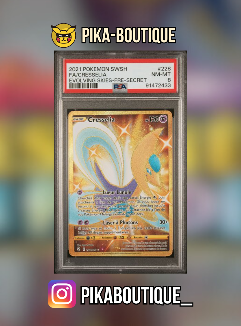 228 - PSA8 CRESSELIA GOLD - Carte gradée -