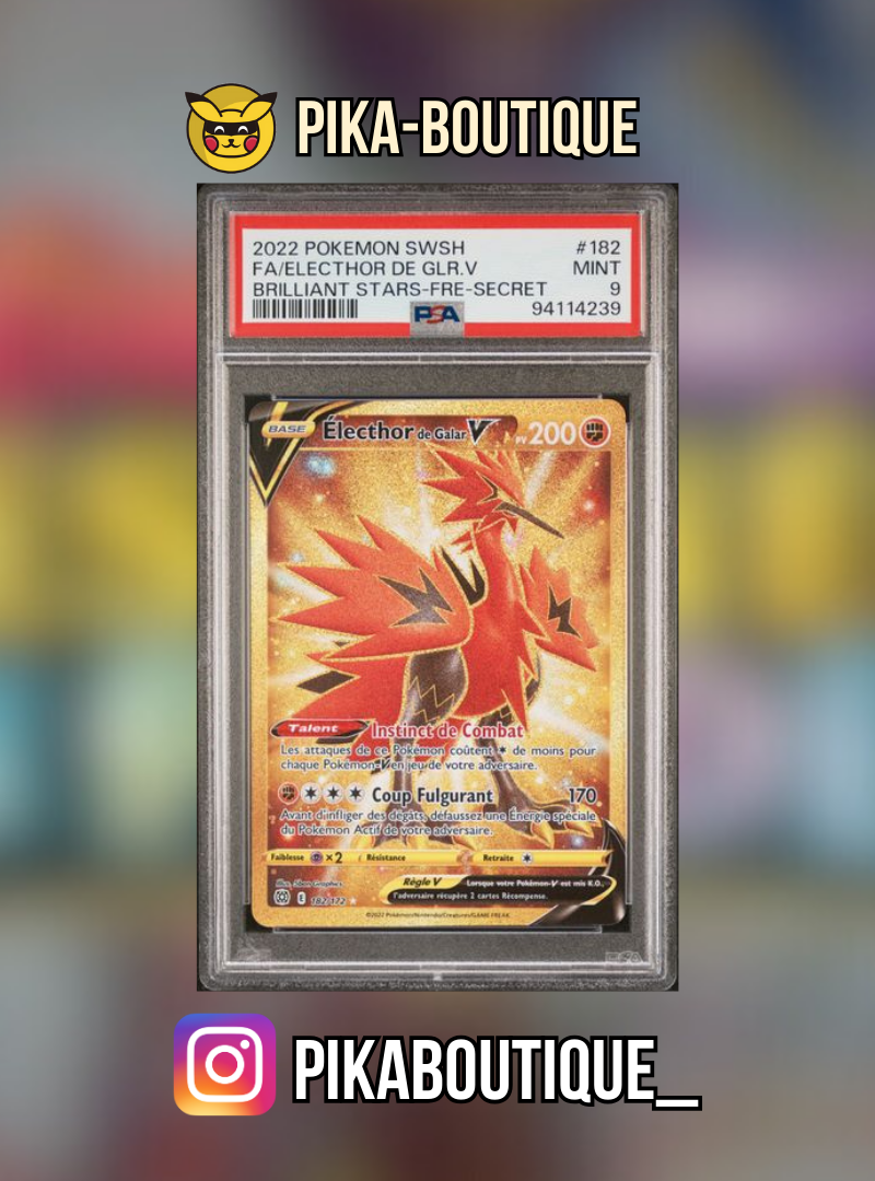 182 - PSA9 ELECTHOR GOLD - Carte gradée -