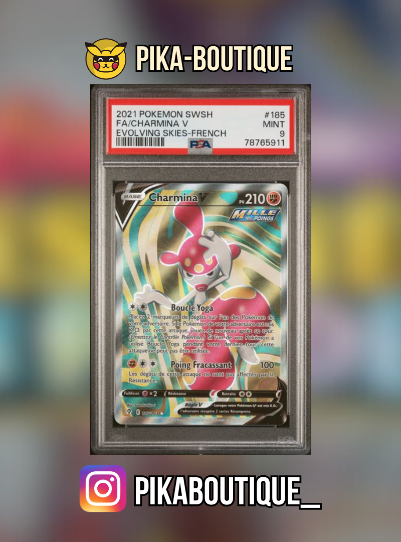 185 - PSA9 CHARMINA - Carte gradée -