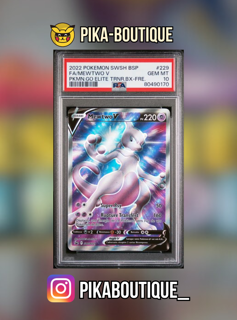 229 - PSA10 MEWTWO V - Carte gradée -