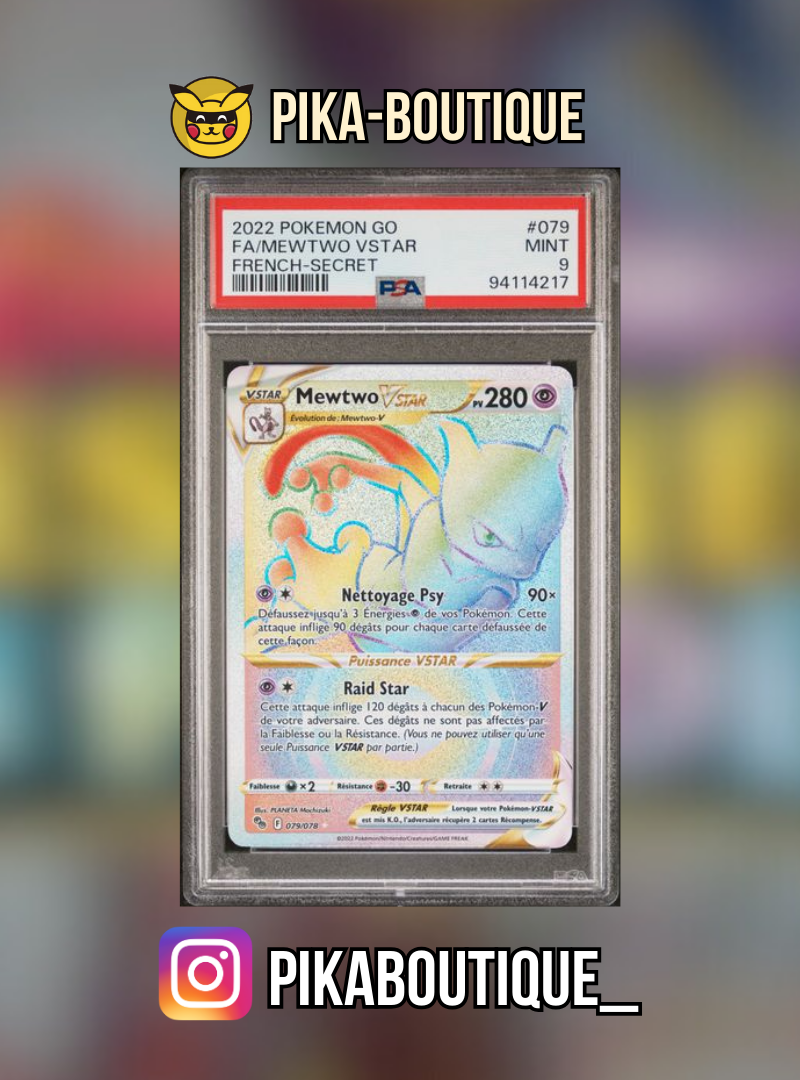079 - PSA9 MEWTWO RAINBOW - Carte gradée -