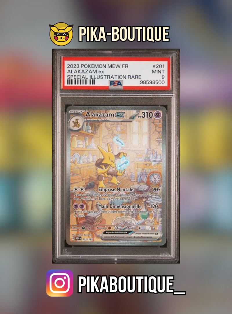 201 - PSA9 ALAKAZAM - Carte gradée -