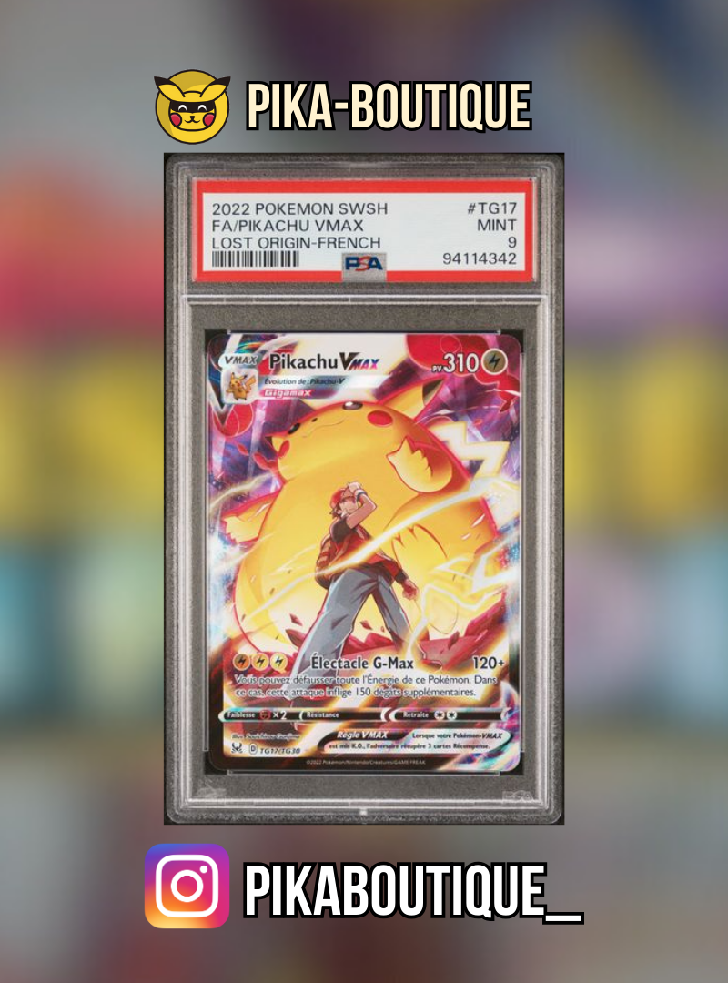 TG17 - PSA9 PIKACHU VMAX - Carte gradée -