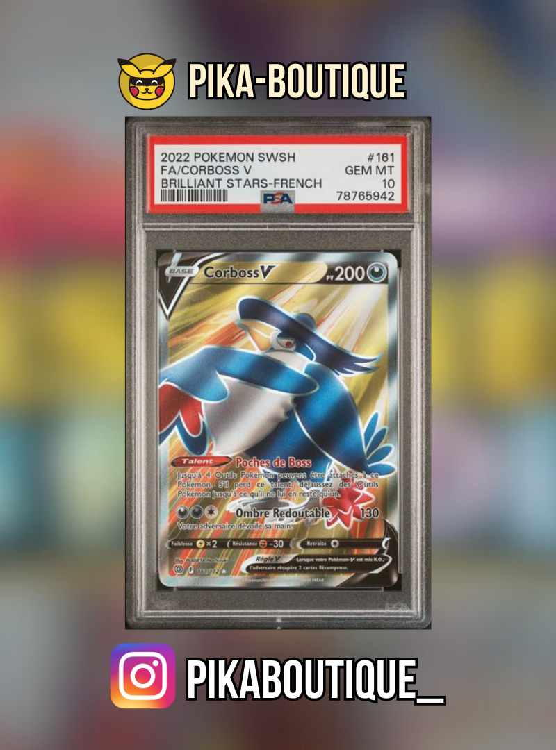 161 - PSA10 CORBOSS - Carte gradée -