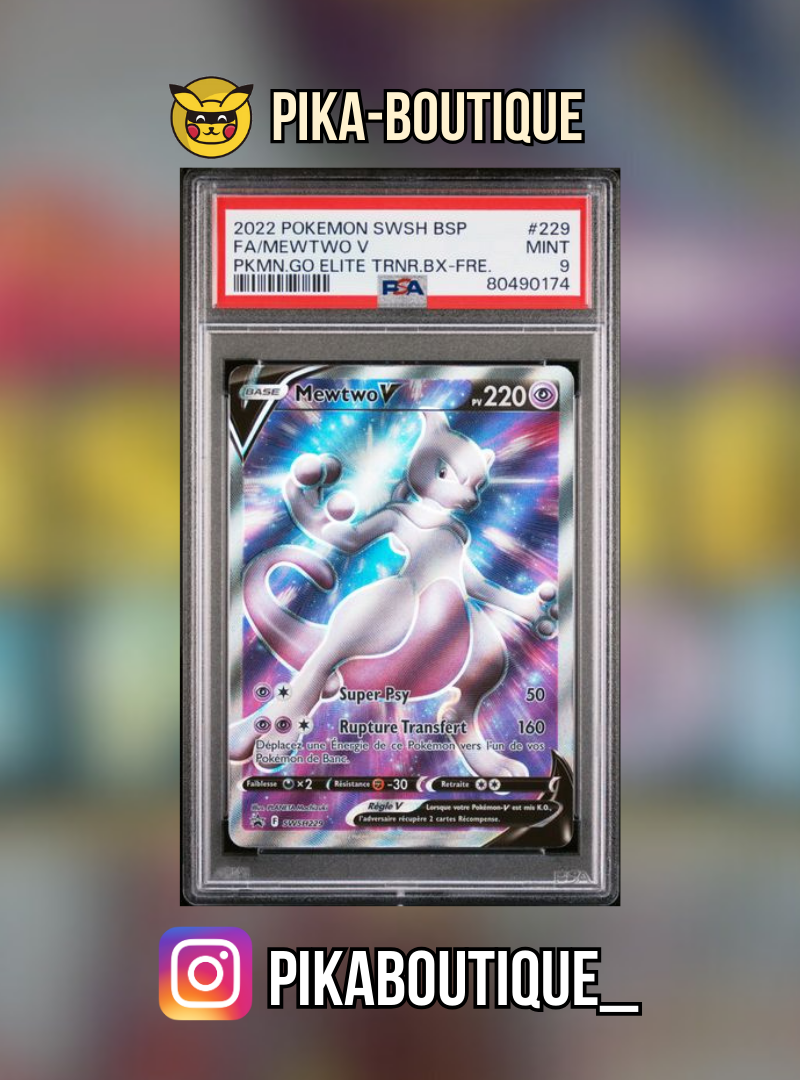 229 - PSA9 MEWTWO V - Carte gradée -