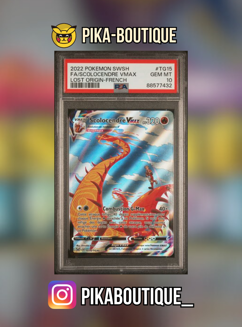 TG15 - PSA10 SCOLOCENDRE VMAX - Carte gradée -