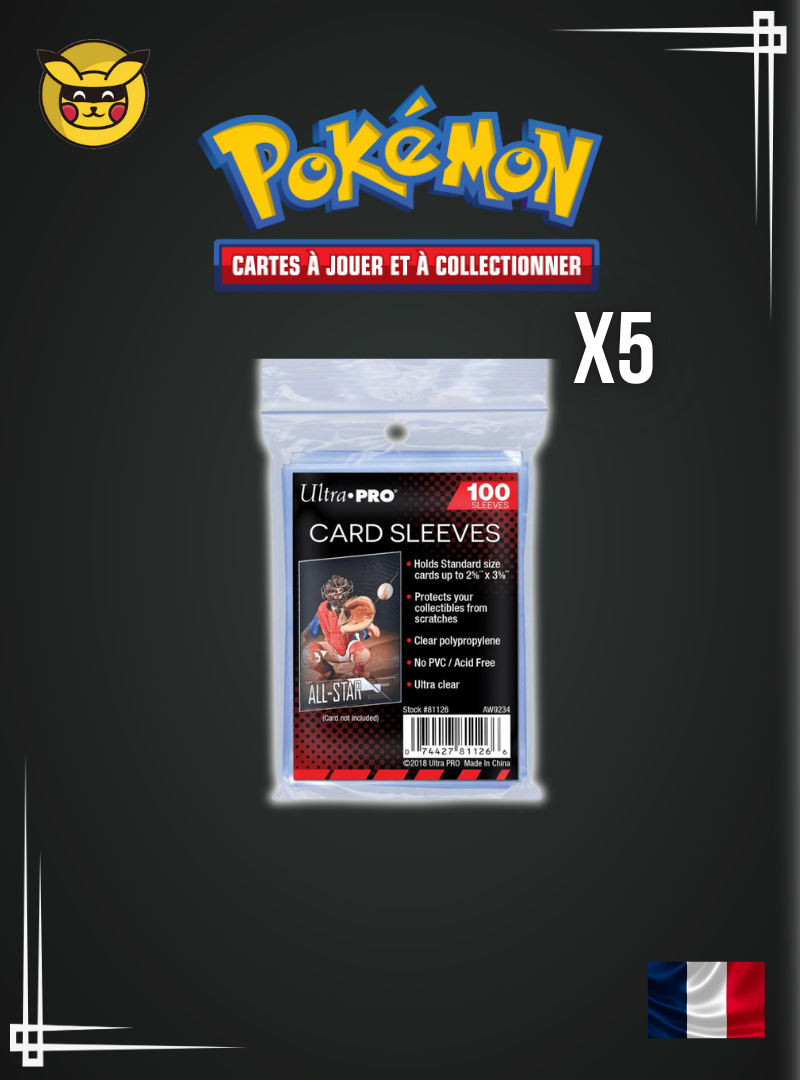 Lot de 100 protèges-cartes
