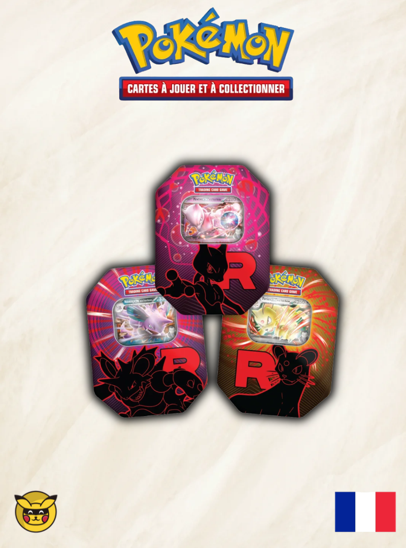 Lot de 3 Pokebox ROCKET