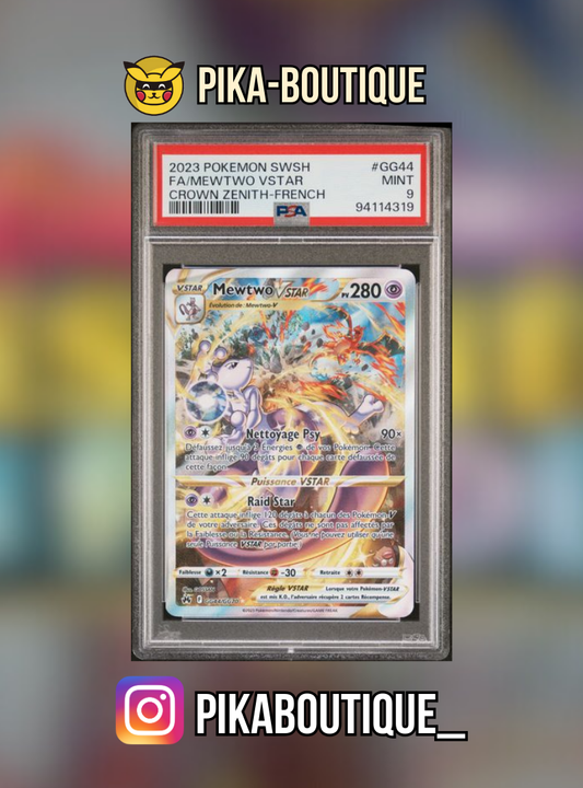 GG44 - PSA9  MEWTWO VSTAR - Carte gradée -