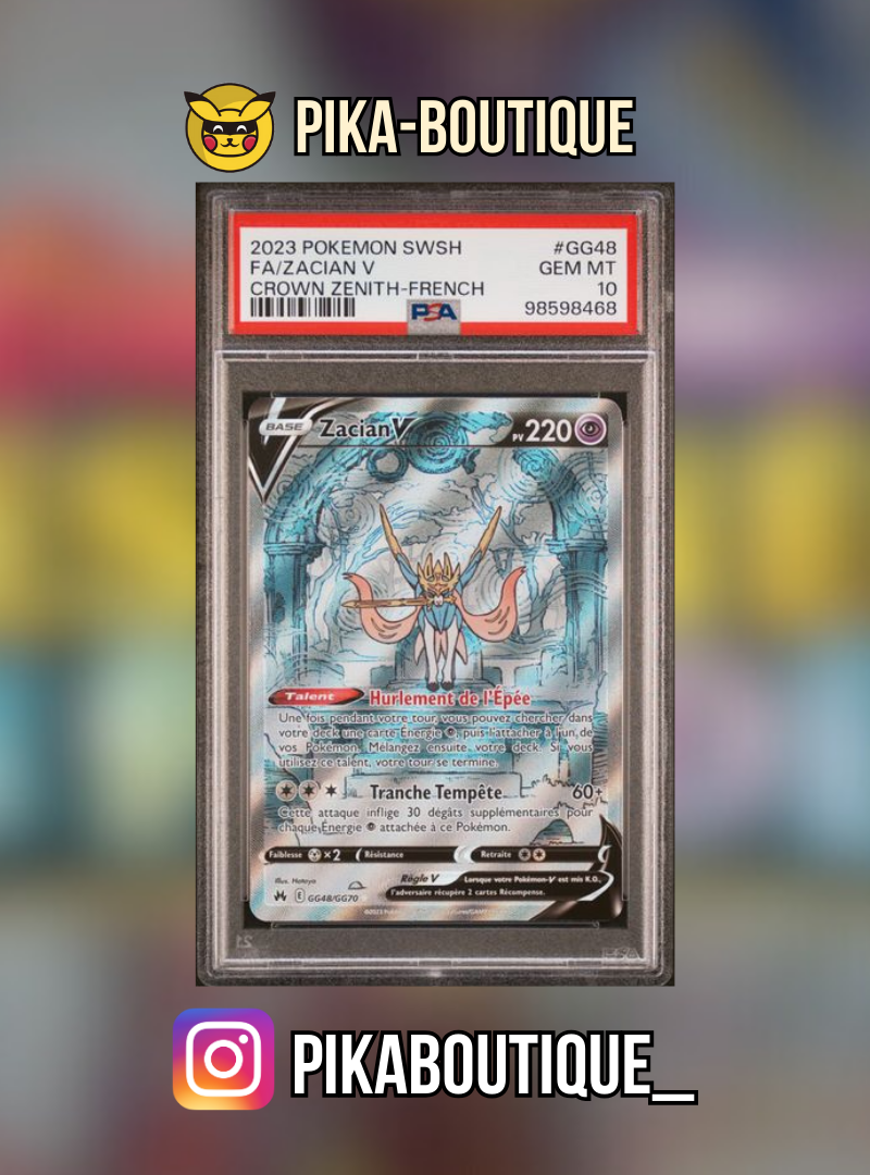 GG48 - PSA10 ZACIAN V - Carte gradée -