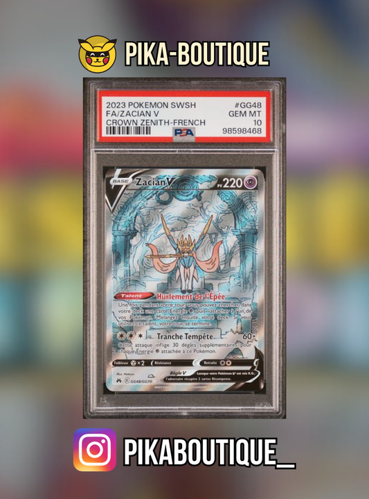 GG48 - PSA10 ZACIAN V - Carte gradée -