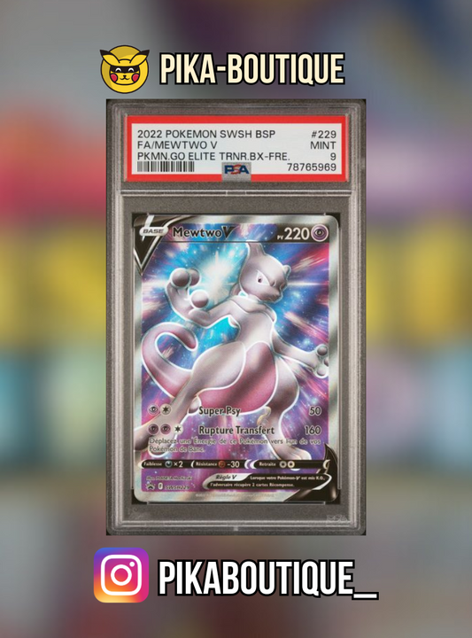 229 - PSA9  MEWTWO V - Carte gradée -