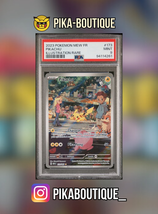 173 - PSA9  PIKACHU - Carte gradée -