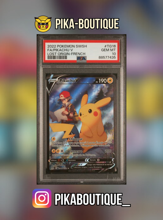 TG16 - PSA10  PIKACHU V - Carte gradée -