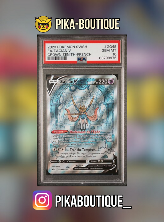 GG48 - PSA10  ZACIAN - Carte gradée -