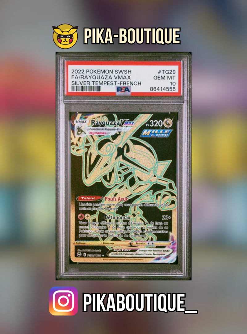 TG29 - PSA10  RAYQUAZA BLACK GOLD - Carte gradée -