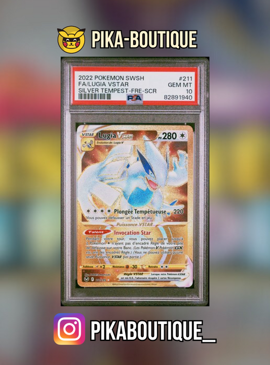 211 - PSA10  LUGIA - Carte gradée -