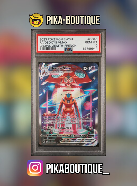 GG45 - PSA10  DEOXYS VMAX - Carte gradée -