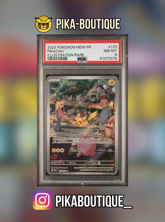 173 - PSA8  PIKACHU - Carte gradée -