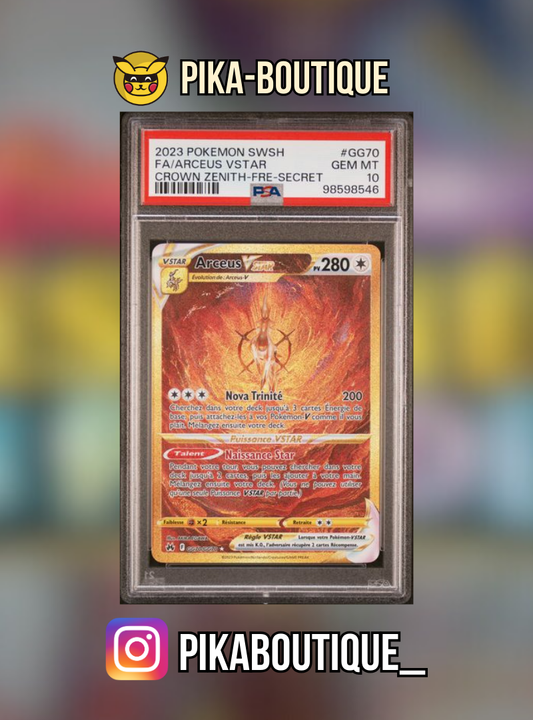 GG70 - PSA10 ARCEUS GOLD - Carte gradée -