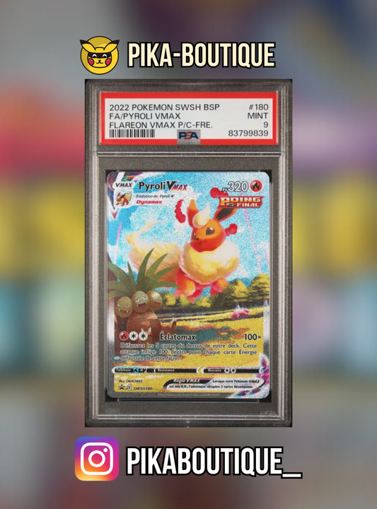 180 - PSA9  PYROLI VMAX - Carte gradée -