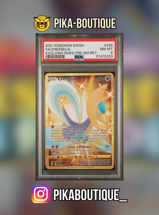 228 - PSA8  CRESSELIA GOLD - Carte gradée -