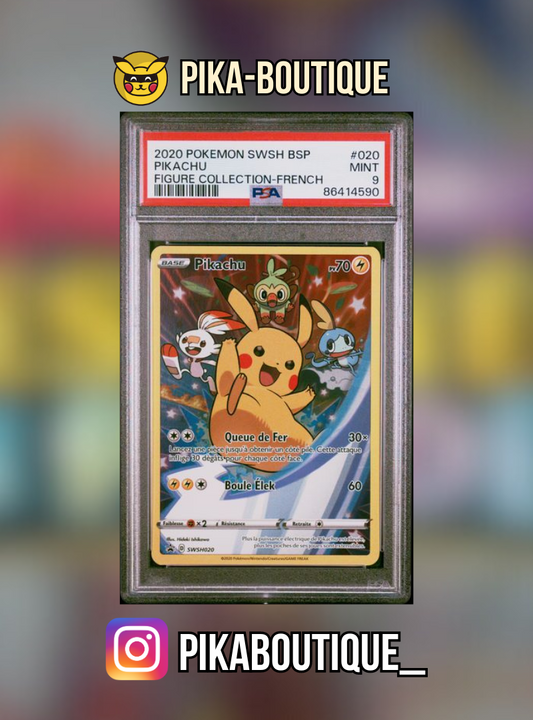 020 - PSA9  PIKACHU - Carte gradée -