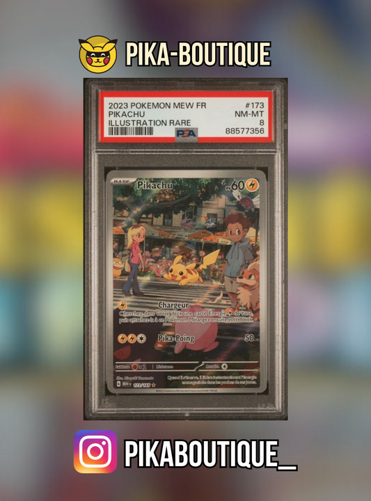 173 - PSA8  PIKACHU - Carte gradée -