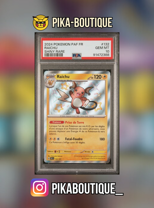 132 - PSA10  RAICHU - Carte gradée -