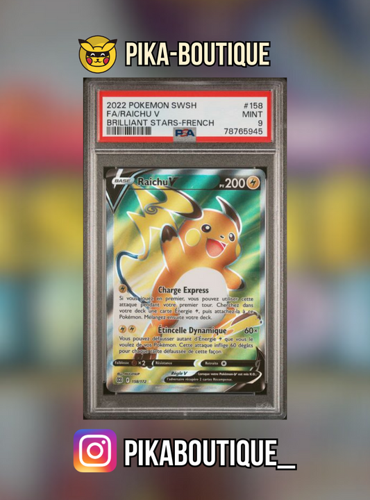 158 - PSA9  RAICHU - Carte gradée -