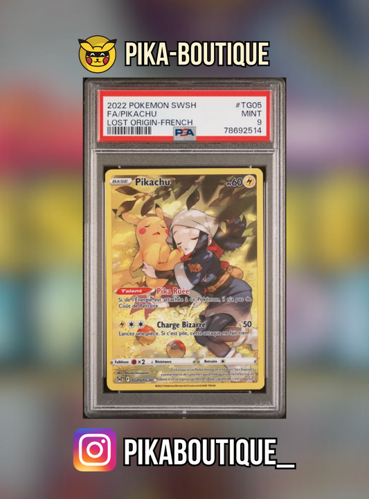 TG03 - PSA9  PIKACHU - Carte gradée -