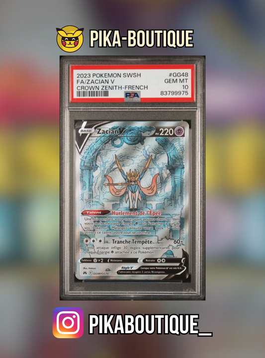 GG48 - PSA10  ZACIAN - Carte gradée -