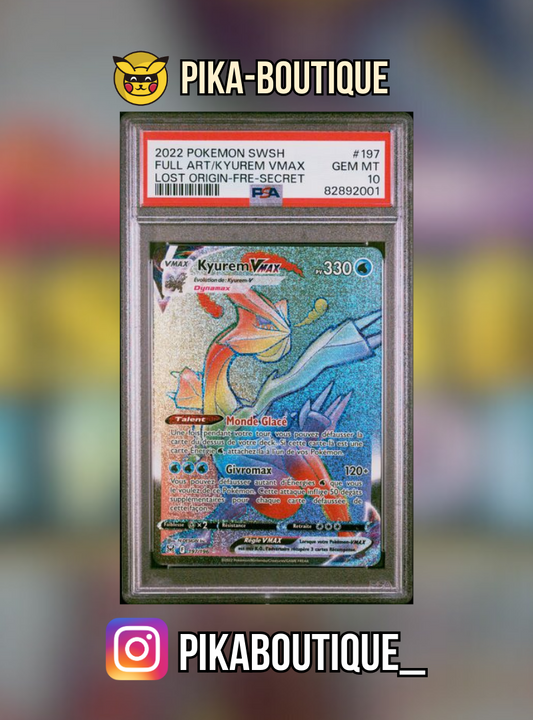 197 - PSA10  KYUREM VMAX - Carte gradée -