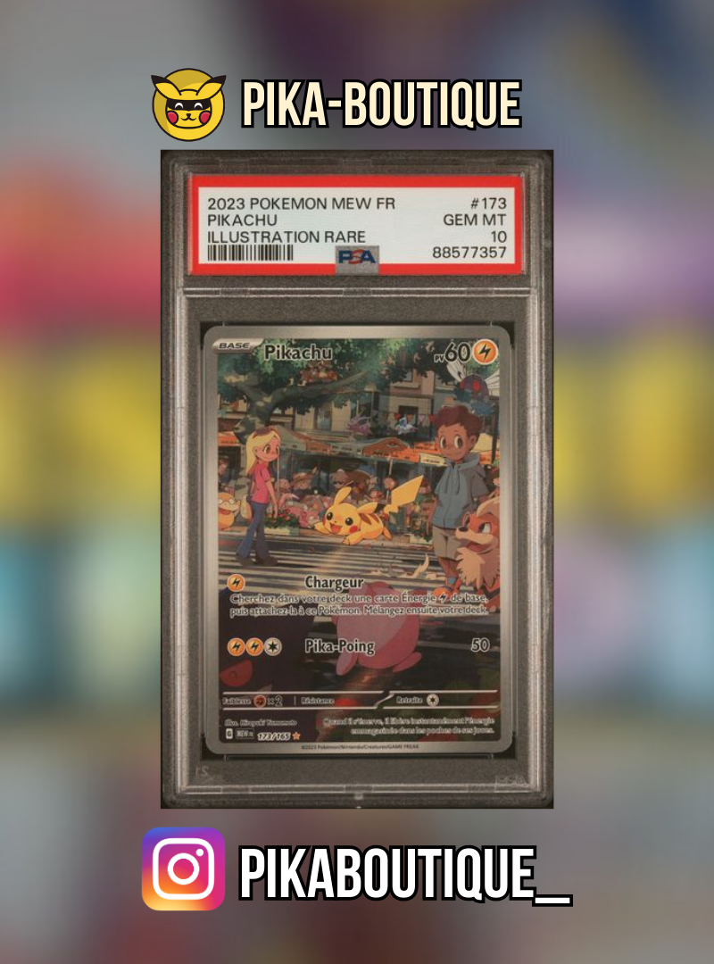 173 - PSA10  PIKACHU AR - Carte gradée -