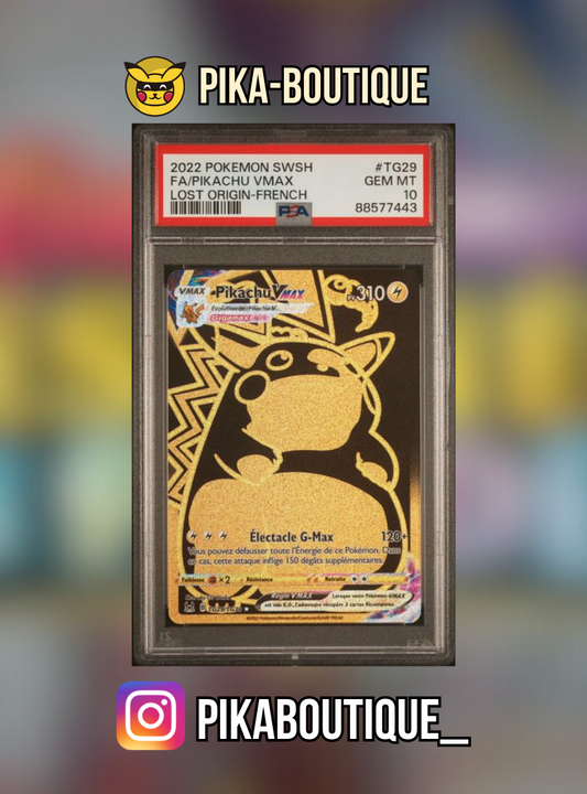 TG29 - PSA10  PIKACHU VMAX - Carte gradée -