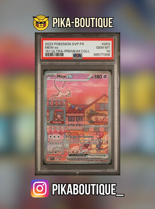 053 - PSA10  MEW EX - Carte gradée -