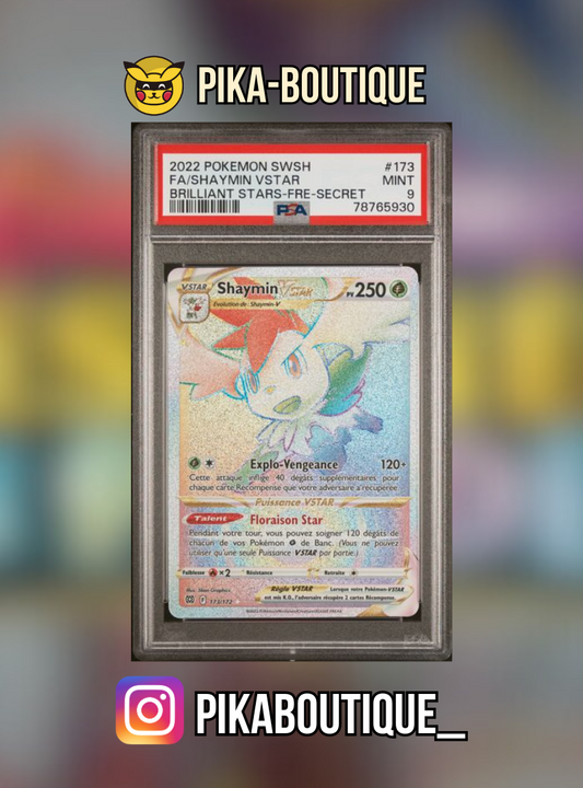 173 - PSA9  SHAYMIN - Carte gradée -