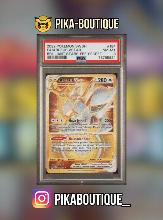 184 - PSA8  ARCEUS - Carte gradée -