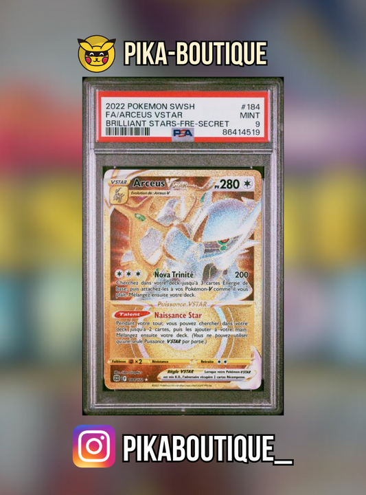 184 - PSA9  ARCEUS - Carte gradée -