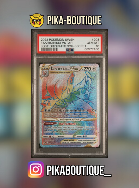 203 - PSA10  ZOROARK - Carte gradée -