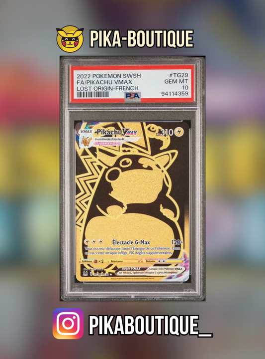 TG29 - PSA10  PIKACHU VMAX - Carte gradée -