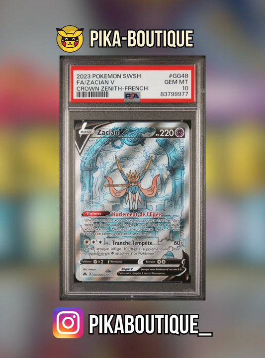 GG48 - PSA10  ZACIAN - Carte gradée -